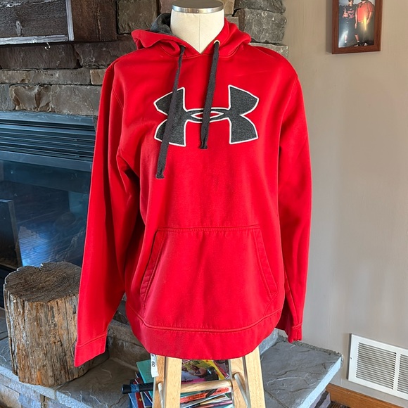 Under Armour Tops - Under Armour red sweatshirt adult size large